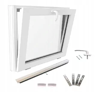 Biele PVC výklopné okno 50x60 500x600 výklopné